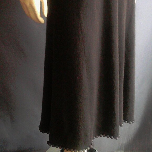 TSE Gray Taupe V-Neck Heavy Cashmere Tie in Back Sweater Dress L - Picture 3 of 12